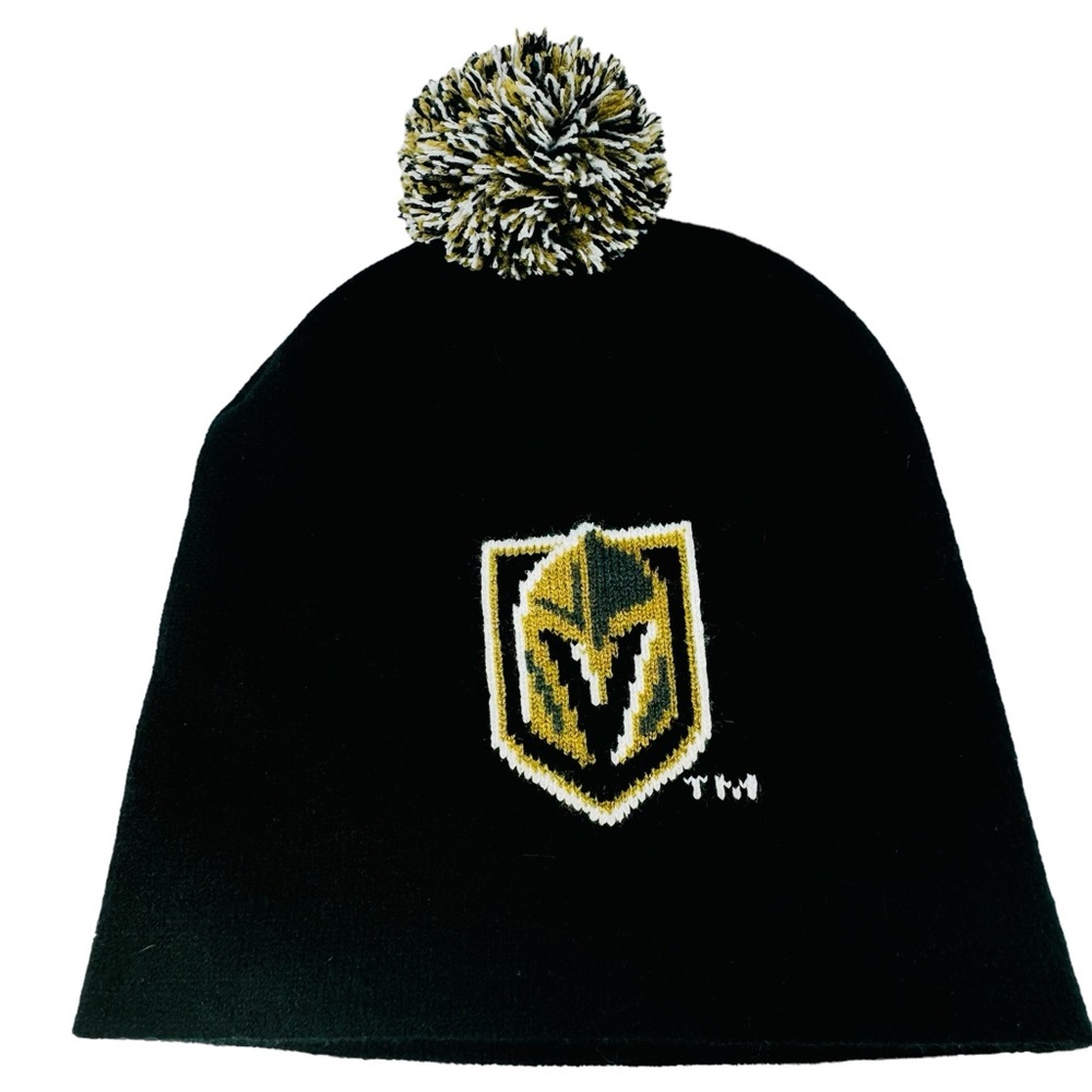 NHL Las Vegas Golden Knights Hockey Pom Beanie Cap Knit Hat "Station Casinos" OS